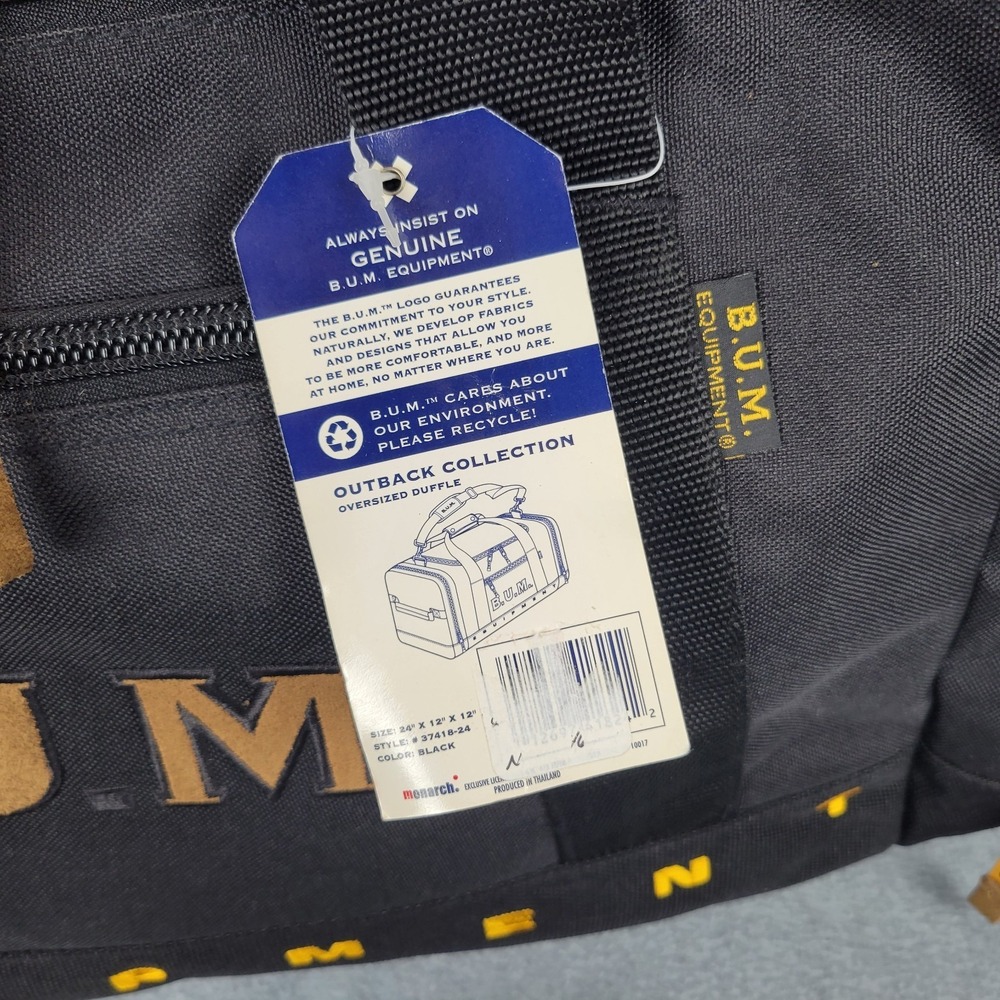 VTG 90's Bum Equipment Duffle Bag Embroidered B.U.M. 24x12x12 NWT - Picture 2 of 14